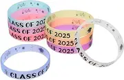 jojofuny 8pcs Glow Dark Graduation Wristbands Class of Silicone Bracelets for Students Comfortable and Wristbands for Graduation Parties and Ceremonies
