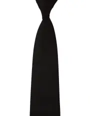 [Gibson] Textured Silk Slim Tie in Black