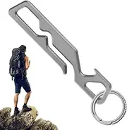 [Generic] Key Clip Carabiner, Heavy-Duty Keychain Clip, Multi-Purpose Carabiner Hook with Key Ring, Easy Carriage, Delicate Workmanship, 6.5x1.3cm, for Attaching Gear to Backpacks,