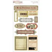 Glitz Designs Joyeux Noel Collection Title Cardstock Stickers! Gorgeous! RARE
