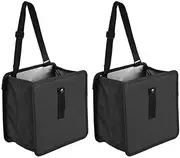 iplusmile 2pcs Car Back Seat Organizer Hanging Car Trash Can Oxford Cloth Storage Bag Foldable Garbage Bin Universal Vehicles Auto Interior Accessories