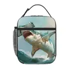 Shark Lunch Box Fierce Hammerhead Shark Lunch Bag Insulated Reusable Portable...