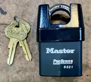 Master Lock • 6321 • Shrouded, Rekeyable Tumbler Padlock • Boron Alloy • New
