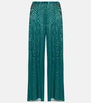 [Oseree] Oséree Lamé wide-leg pants AU 12 green