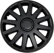 TuningPros WSC-610B17 Hubcaps Wheel Skin Cover 17-Inches Matte Black Set of 4