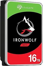 Seagate 16TB Ironwolf 3.5in SATA 7200RPM NAS Hard Drive - ST16000VN001