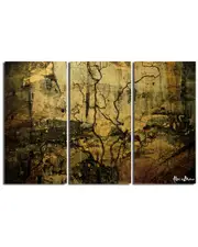 Ready2HangArt Abstract Flower VI 3pc Wrapped Canvas Wall Art by Tristan Scott