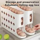 1x Slide Egg Storage Box Automatic Scrolling Egg Rack Holder for Refrigerator