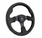 NRG Steering Wheel Race Leather with BLACK STITCH 320mm Type-R Style RST-012R
