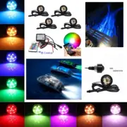 CROWNLINE BOAT TRANSOM SQUID MULTI COLOUR UNDERWATER LIGHTS B/T REMOTE ORANGE