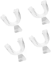 4pcs Clear Transparent Mouth Guard Silicone Grinding Guard Teeth Whitening Tray Sleeping Gum Shield for Sports Bruxism Bite Guard Easy to Clean,Teeth Grinding Guards,Oral Care Oral Pain Relief