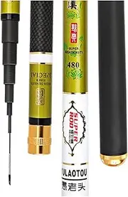Fishing Pole Fishing Rod Super Light Hard Carbon Fiber 3.6-7.2M Hand Fishing Rod Telescopic Fishing Rod Stream freshwate Carp Feeder Pole (Color : White, Size : 3.6 m)