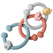 Mary Meyer Teething Toys Simply Silicone 3-Link Teether, 8-Inches