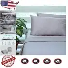 Elegant Light Gray Twin Sheet Set - 3 Piece GOTS Certified Organic Cotton Luxury