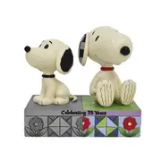 Peanuts by Jim Shore 1950's & Today's Snoopy Back to Back Celebrating 75 Years