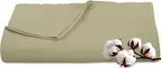 Royale Linen 300 Thread Count 100% Long Staple Combed Cotton Flat Sheet - Super Soft - Top Sheet - Queen Flat Sheet Sold Separately - Breathable, Cool & Crisp Percale Flat Sheet Only (Queen,SageGreen)