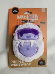 Bark Box Super Chewer Monster Mutts Purple Werewoof Dog Toy- Large 50+ Lbs