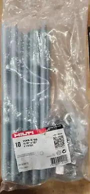 Hilti HAS-E-55 5/8"x12" Anchor Rods, Bolts & Washers (10-pcs/pkg) Item#2197997