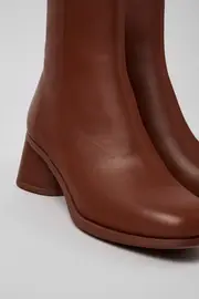 Kiara Red leather boots for women