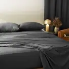 Morrissey King Bed Fitted Sheet Set 400TC Luxe Soft Bamboo/Cotton Charcoal
