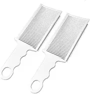 Barber Fade Comb Set - 2Pcs Heat Resistant Clipper Comb for Blending and Flat Top Styles - Hair Guide Comb