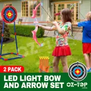 LED Light Bow and Arrow Archery Outdoor Sports Suction Cup Arrow Target Stand