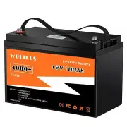 12V 100Ah Lithium Iron Phosphate Battery Power Bank LiFePO4 Built-in BMS LiFePO4 Battery for Solar Power System RV House