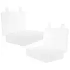 2 Pcs Multi Compartment Storage Box Small Parts Organizer Grids Bead Organizers