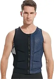 Life Jackets Vest, High Buoyancy Paddle Boarding Buoyancy Vest, for Kayak Fishing Surfing Motorboat(Blue,XX-Large)