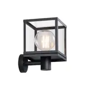 Dalton 1 Light Wall Light Stainless Steel, Glass Black, Clear - 46901003