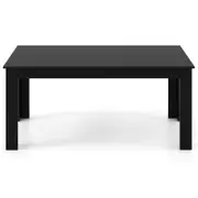 Costway 1.6m Dining Table Wooden Kitchen Table Home Office Black