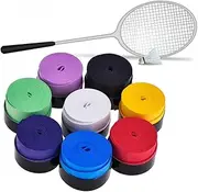 10Pc Sticky Sweat Absorbing Grip Tape for Badminton and Squash Rackets Smooth Adhesive Overgrip with Random Colors Durable and Comfortable Tennis Sweatband