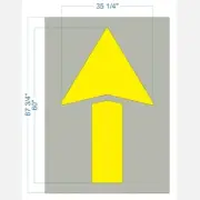 60" Arrow Parking Lot Stencil Traffic Striping Straight Directional 1/8" LDPE