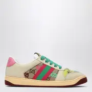 [GUCCI] Screener trainer in GG fabric and multicolour details 40 IT Multicolor