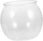 ibasenice Clear Decorative Betta Tank Multi Function Fish Tank for Home Office Unique Round Design for Goldfish Plants Aquatic Decor Eye Catching Aquarium Display