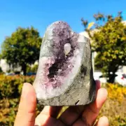585g Natural Amethyst Geode Mineral Specimen Crystal Quartz Energy Decoration