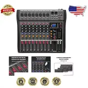 CK-80 Professional Music Mixer: 8 Channels, Bluetooth & USB for All Applications