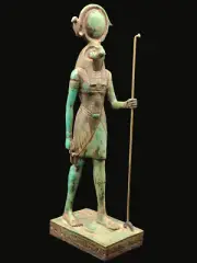 Ancient Egyptian Antique Ra God Of Sun Rare Statue Handmade Vintage Stone