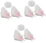 Vaguelly 6 pcs Helmet cat Ears Riding Helmet Beanie Helmets for Motorcycles Motocross Helmet Decor Tail Cycling Helmet Styling Cat Ears Helmet Ornaments Cloth Decorations Knight White