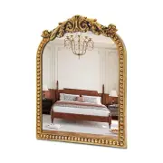 Vintage Vanity Makeup Desk Mirror Antique Arched Table Gold Mirrors for Dress...