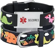 [linnalove] Medical Alert Bracelets Cartoon Emergency ID bracelets with Engraved, 5 to 6 1/2 inches, Metal, no gemstone