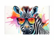 Cool Zebra Art Canvas Print