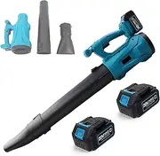Cordless Leaf Blower, 21V Powerful Electric Garden Blower with Battery & Charger, Leaf Blower Clear Garden Leaves from Patios, Gutters, Driveways