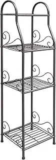 Takasho Hammertone Finish Narrow 4 Shelf Plant Stand, Hammertone