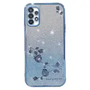 For Samsung Galaxy A32 5g/m32 5g Tpu Cover Rhinestone Decor Flower Gradient Glitter Powder Case