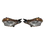 Right & Left Chrome Headlight for Mitsubishi Triton MQ With Orange Reflector