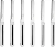 Arcos B-Line Series - Set of 6 Table Knives | Breakfast Knives - 100mm NITRUM Stainless Steel Serrated Blade - Polypropylene Handle - White