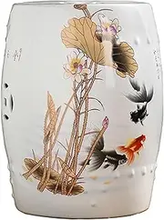 Ceramic Drum Table Decorative Garden stools, Decorative Ceramic Garden Stool, Glazed Hollow Shoe Changing Stool Drum Stool, Suitable for Outdoor Garden