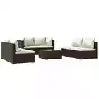 7-Piece Outdoor Lounge Set Garden Patio Sofa Wicker Furniture Setting Beige