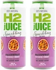 H2juice Passionfruit Sparkling Fruit Drink, 500 ml (Pack of 2)
